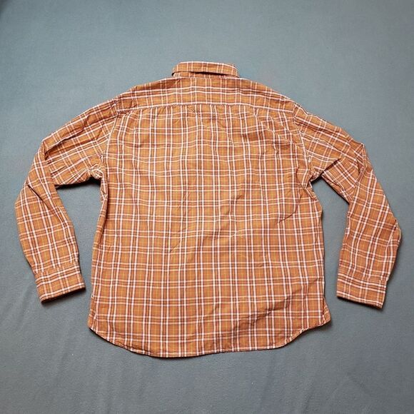 Lucky Brand Orange Plaid Slim Fit long sleeve shirt size XXL - Picture 2 of 13